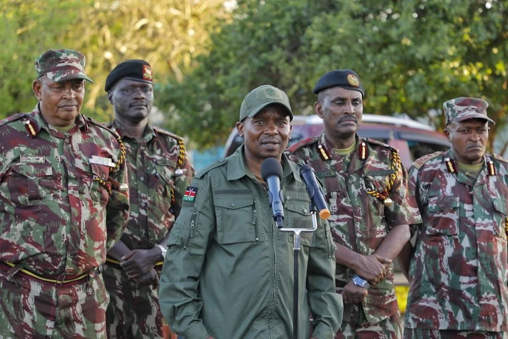 Interior CS Kithure Kindiki during a past media briefing