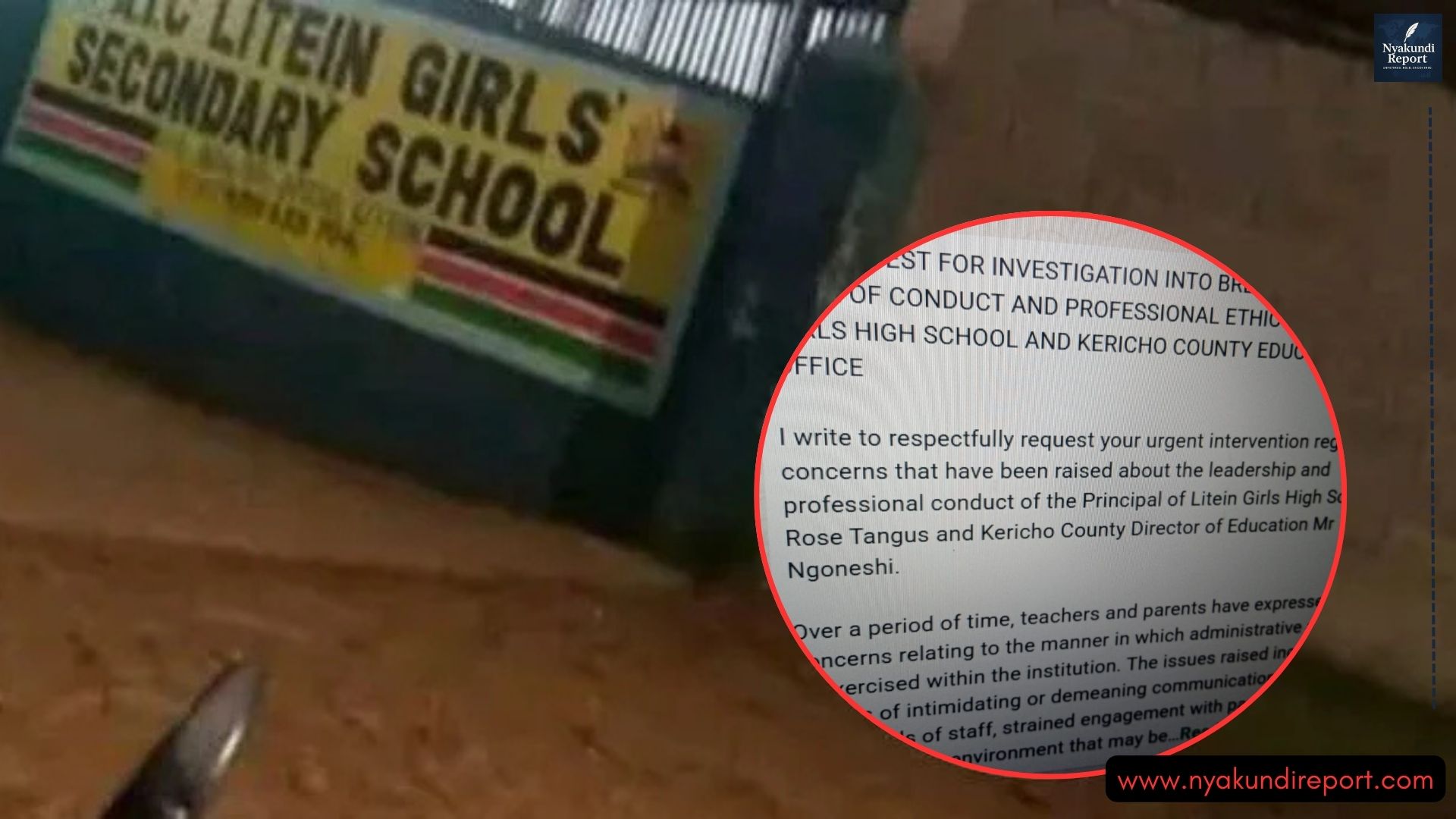 Breach of TSC Code at AIC Litein Girls and Kericho Education Office Triggers Formal Investigation Request