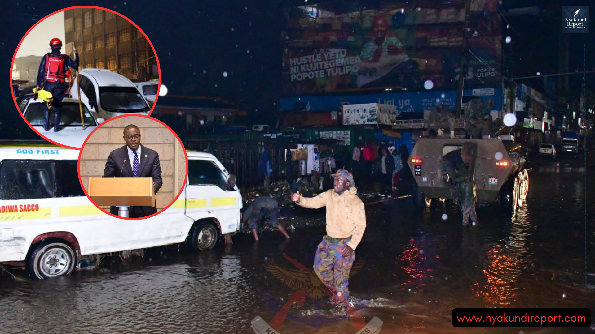 Sakaja Mobilises Massive Response as Nairobi Floods Wreak Havoc Across the City