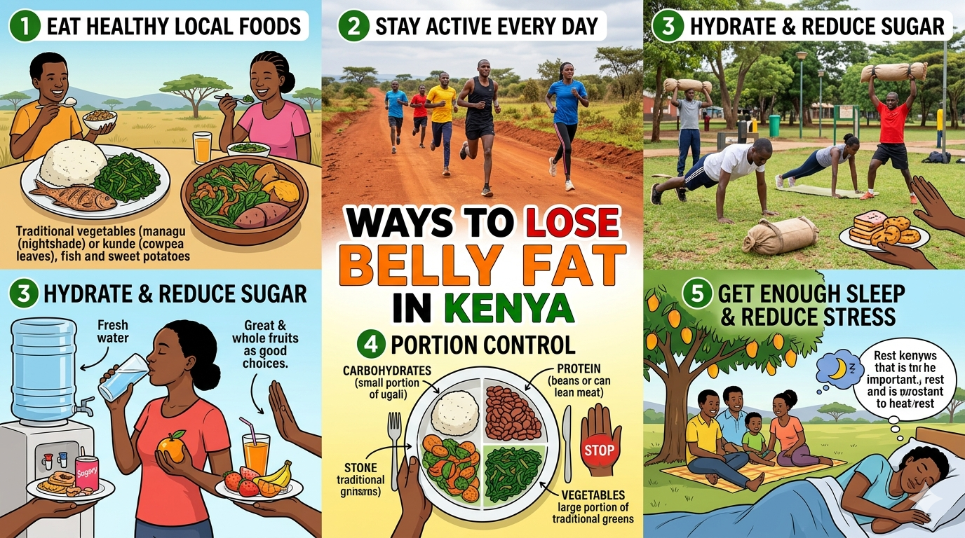 Ways to Lose Belly Fat in Kenya That Actually Work Without Gym or Fancy Diets