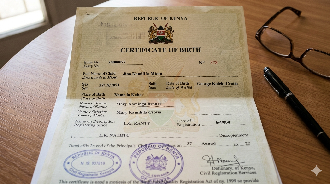 Acquiring Birth Certificate for Child Born by Single Mother in Kenya