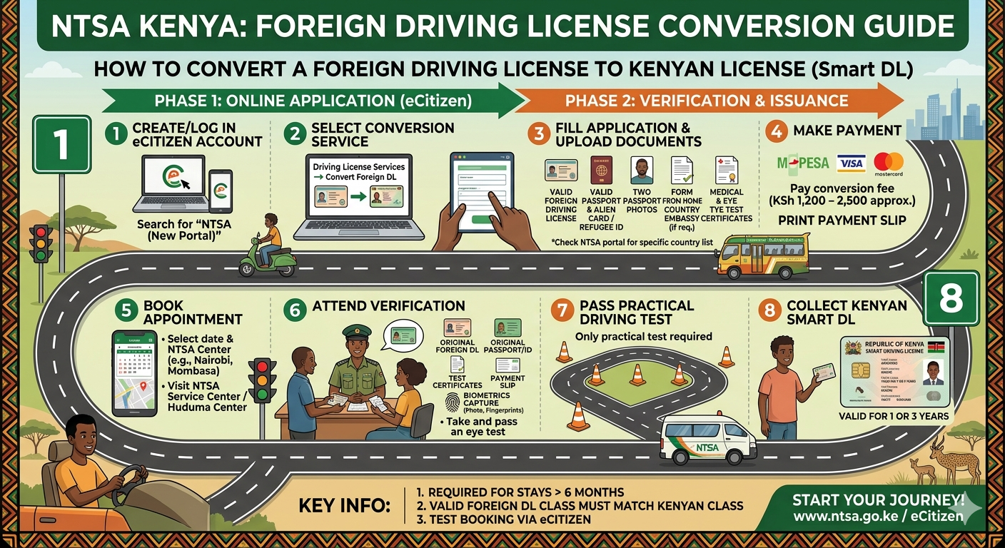 How to Convert a Foreign Driving License to a Kenyan License — Step by Step Guide