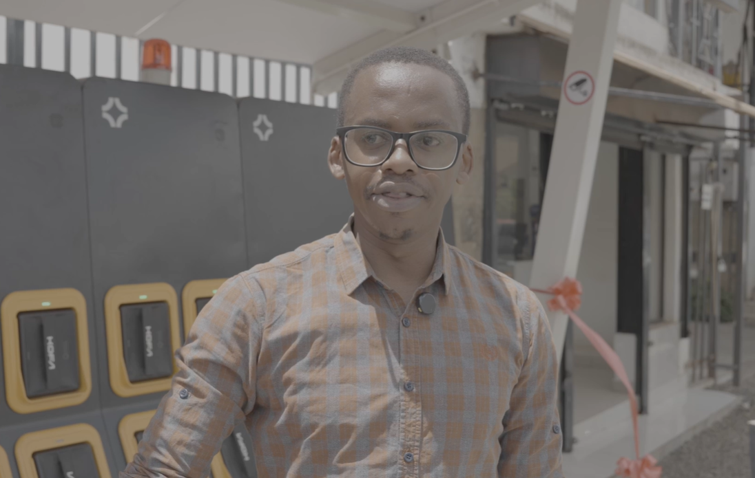 Peter Mwako, General Manager at Autopax, at the launch of the Cheche electric motorcycle and 12-station battery-swapping network in Karen, Nairobi.