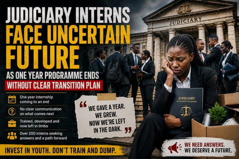 We were intern with the Judiciary under the judicial service commission but we feel like we have been trained and dumped