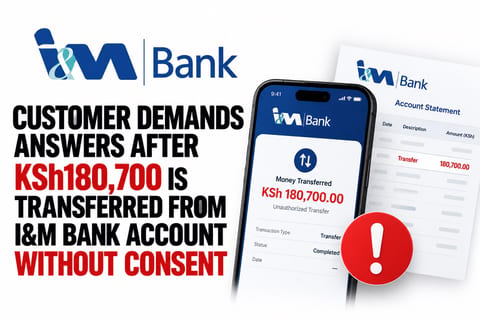 Customer Demands Answers After KSh180,700 Is Transferred From I&M Bank Account Without Consent