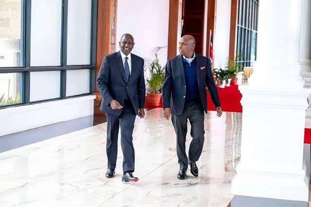Pres Ruto and SMG Chair Gideon Moi