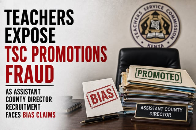Teachers Expose TSC Promotions Fraud as Assistant County Director Recruitment Faces Bias Claims