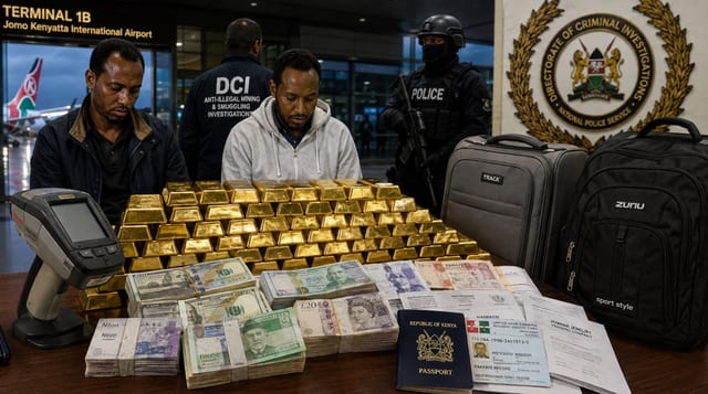 A gold smuggling network shielded by top government officials has been exposed after DCI officers intercepted two Somali nationals at...