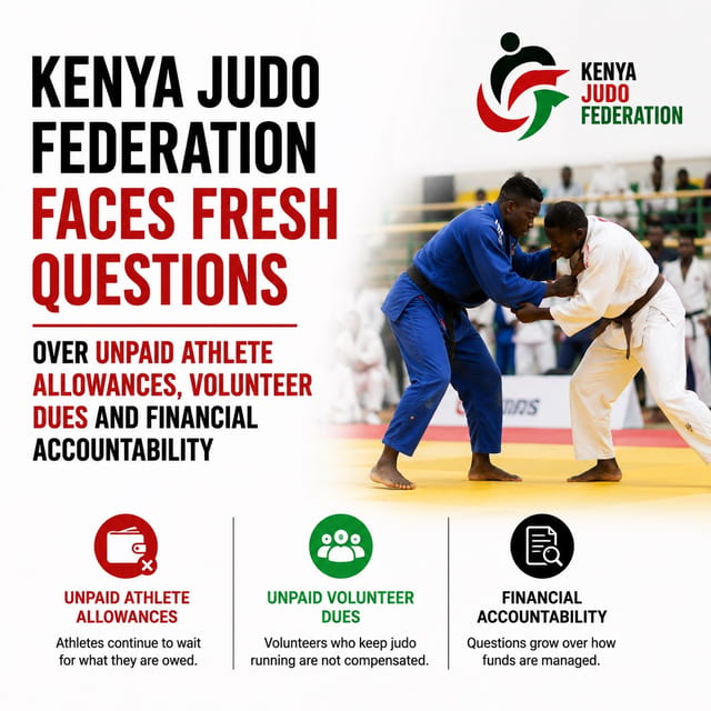 Kenya Judo Federation Leaders Chew Sh500Million Athlete Allowances and Volunteer Dues