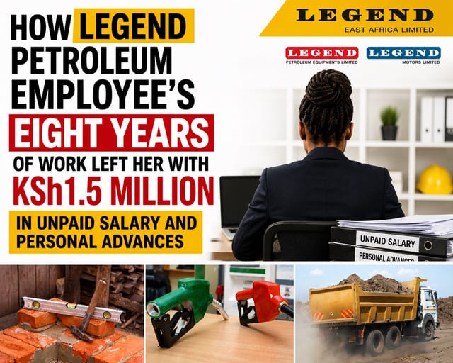 How Legend Petroleum Employee's Eight Years of Work Left Her With KSh1.5 Million in Unpaid Salary and Personal Advances