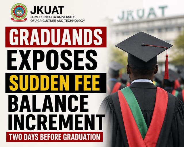JKUAT Graduands Exposes Sudden Fee Balance Increment Two Days Before Graduation