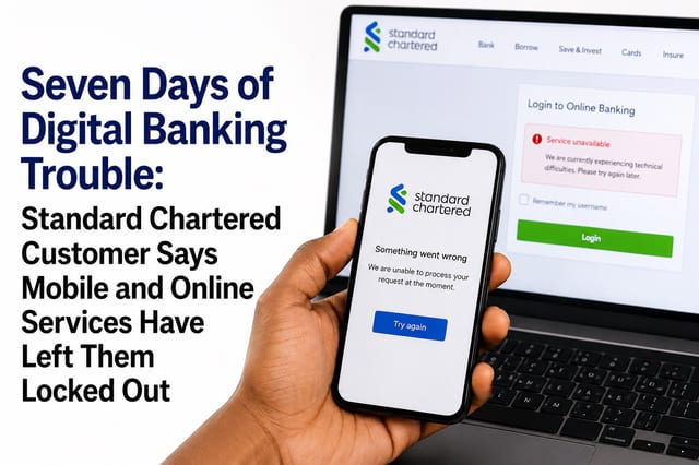 A Week of Digital Banking Trouble: Standard Chartered Customer Says Mobile and Online Services Have Left Them Locked Out
