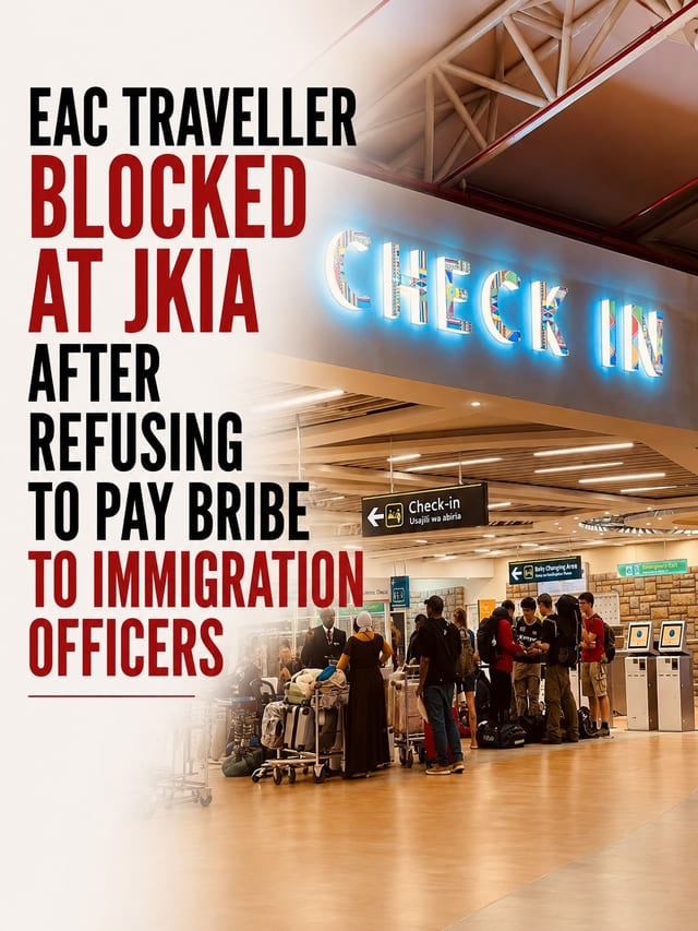 EAC Traveller Blocked at JKIA After Refusing to Pay Bribe to Immigration Officers