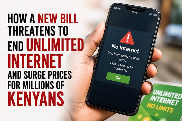 How a New Bill Threatens to End Unlimited Internet and Surge Prices for Millions of Kenyans