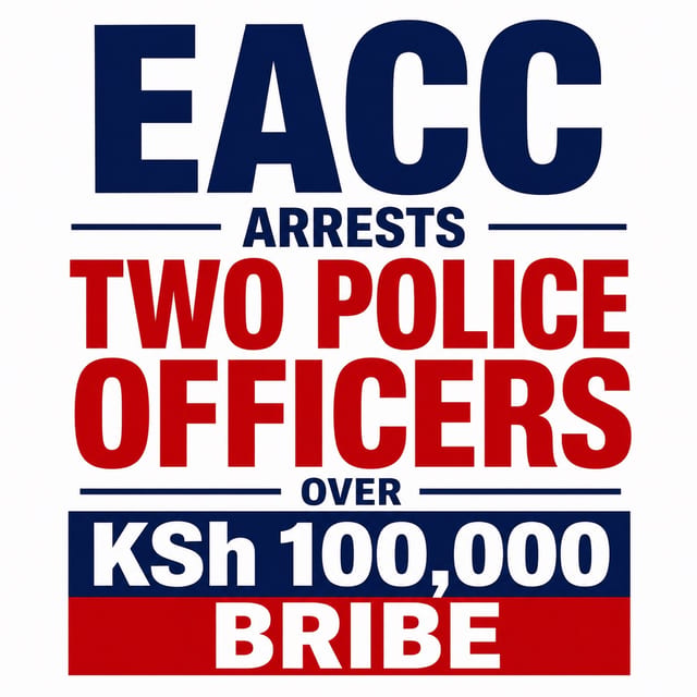 EACC arrests two police officers over KSh 100,000 bribe