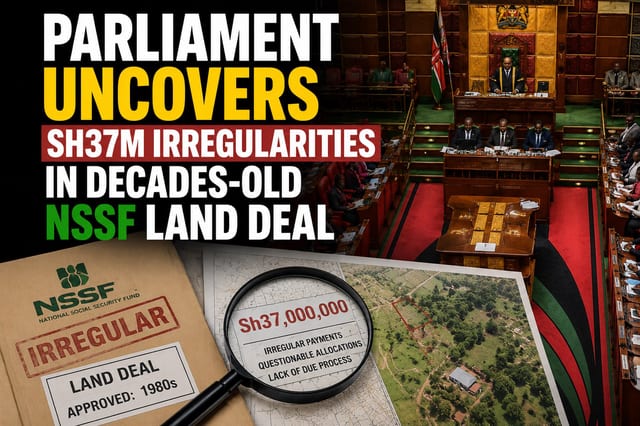 Parliament Uncovers Sh37M Irregularities in Decades-Old NSSF Land Deal