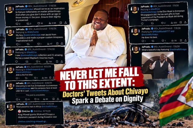 Never let me fall to this extent: Doctors' Tweets about Chivayo Spark a Debate on Dignity