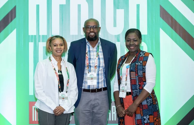 MSRA Chairperson Emily Were(R), Vice Chair Althea McCourt (L) and primary representative of the MSRA Secretariat Daniel Ogechi (C)