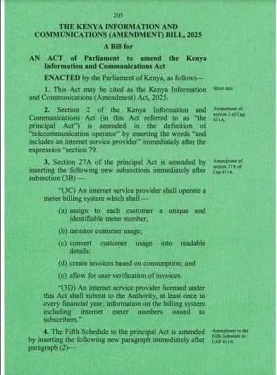 Kenya Information and Communication Bill 2025