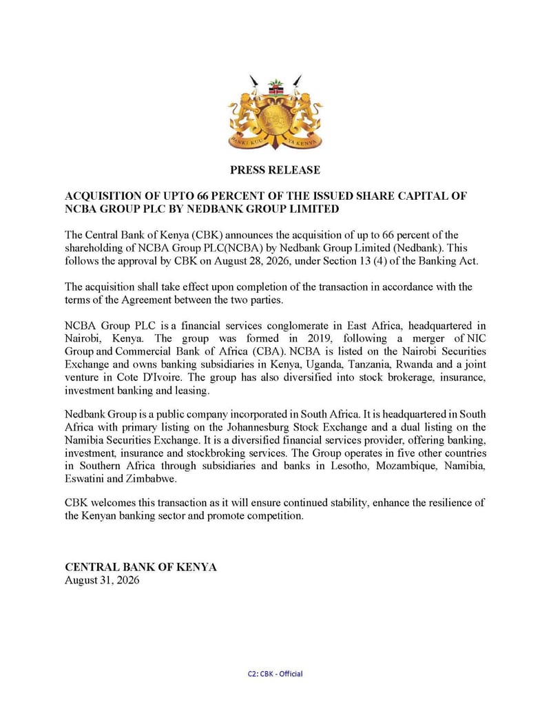 CBK Press release
