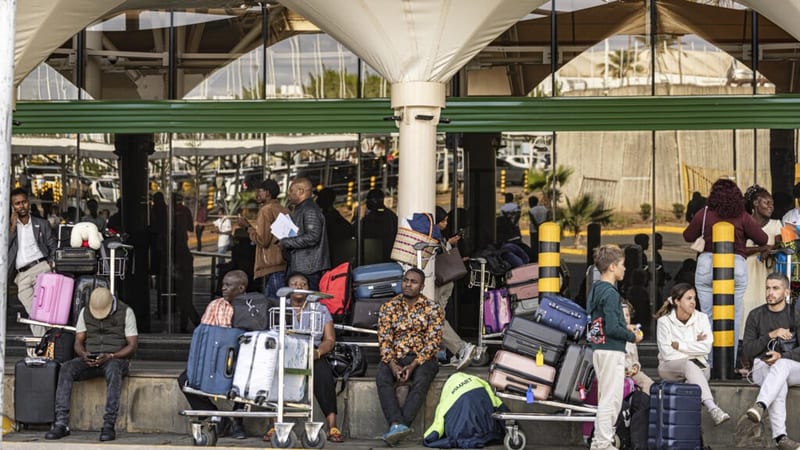 Stranded travellers at JKIA