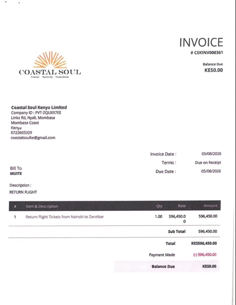 The invoice