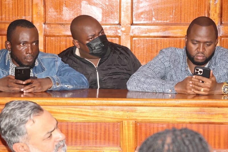 Waswa and his co-accused in court
