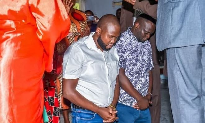 Joseph Waswa at a church prayer service