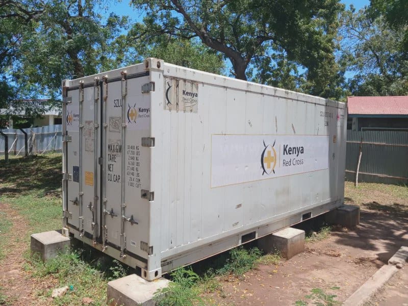 Temporary morgue holding 443 bodies and body parts exhumed from shallow graves in Shakahola Forest, where hundreds of suspected victims were recovered during the mass exhumation exercise.