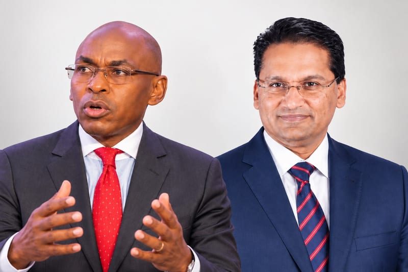 (L-R)Peter Ndegwa CEO and Executive Director and Adil Arshed Khawaja Chairman of the Board Safaricom