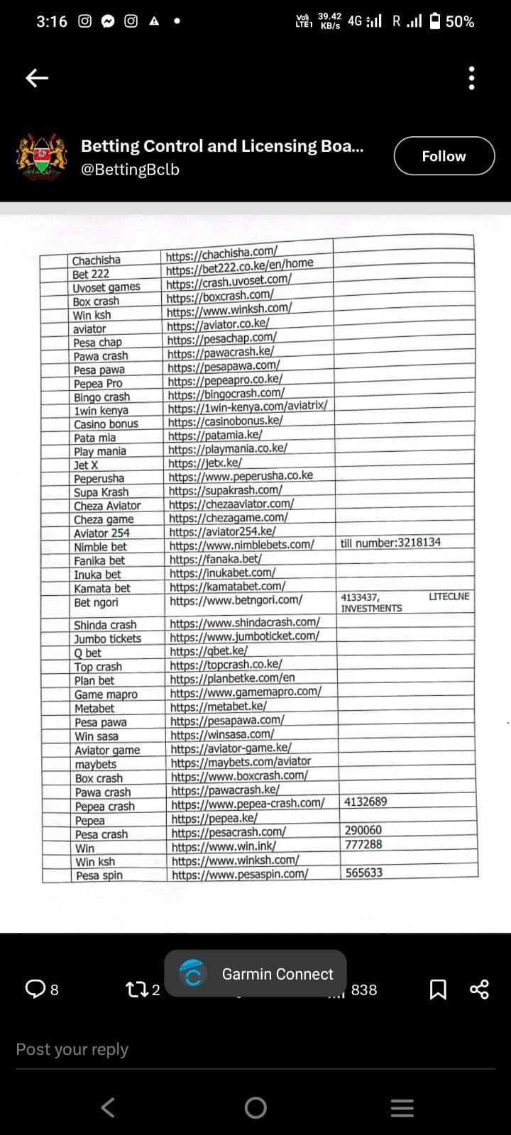 BCLB Records mentioning JetX