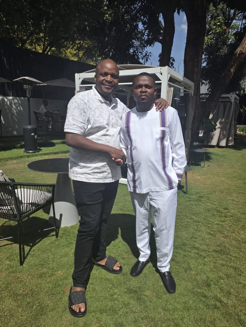 John Kamau Kung’u with Lang'ata MP Phelix Odiwuor, popularly known as Jalang'o.