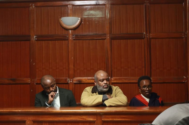 Jane Kabiu, Eric Mwaura Karugu and Benjamin Githara Karugu in court