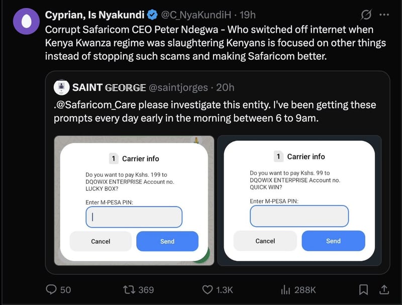 Nyakundi on Peter Ndegwa