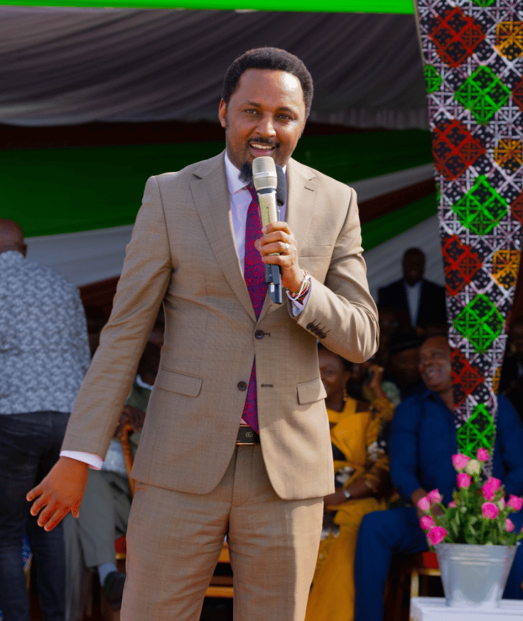 An image of Senator Karungo Thang'wa addressing the public at a previous event.