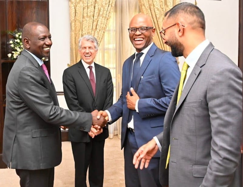 President Wiliam Ruto in a meeting with the vice-chairman and global head of J.P. Morgan Public Sector Group Daniel Zelikow and other...