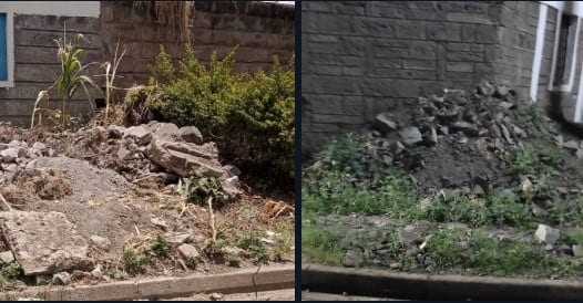 Bizrate Enterprises: Rogue Contractor Illegally Dumps Excavated Rubble Outside Residential Houses In Buruburu