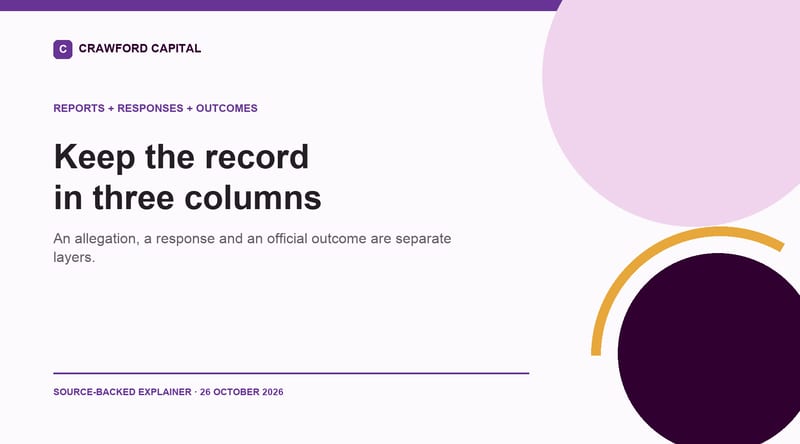 Keep the record in three columns