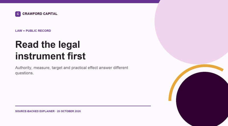 Read the legal instrument first