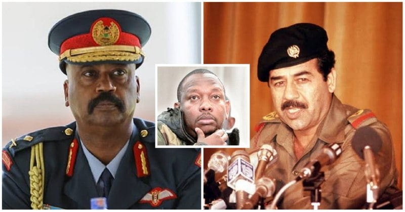 CAPTION: [LEFT] Nairobi Metropolitan Services Director Mohammed Badi [RIGHT] Deceased Iraqi Warlord Saddam Hussein and [CENTRE] Nairobi...