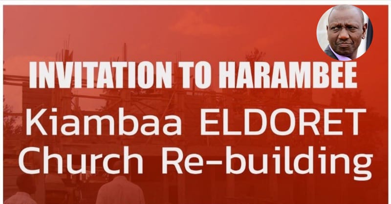 Deputy President William Ruto To Fund Kiambaa Church Rebuild