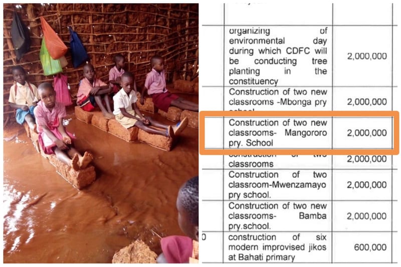 Photos: Records Show That Former Ganze Constituency M.P Peter Safari Was Allocated Ksh 2 Million To Construct Classrooms At...
