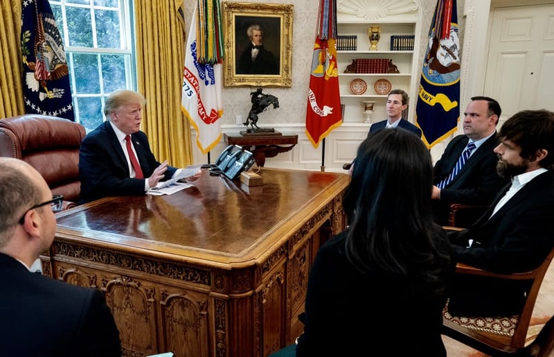 U.S President Donald Trump Holds Meeting With Twitter CEO Jack Dorsey