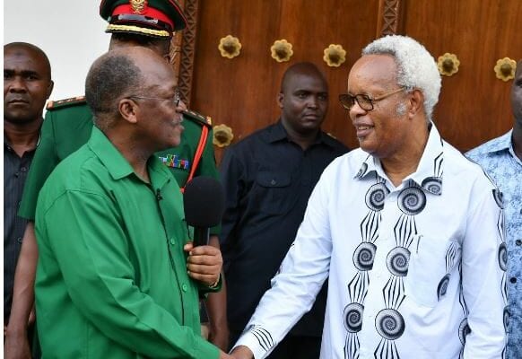 Tanzanian Handshake As Opposition Leader Edward Lowassa Rejoins Government