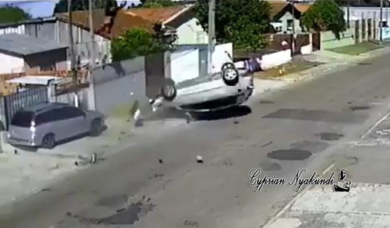 VIDEO — Man Miraculously Saved By Seatbelt After Deadly Car Crash