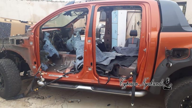 PHOTOS — Stolen Car Found Completely Disassembled Within Two Hours