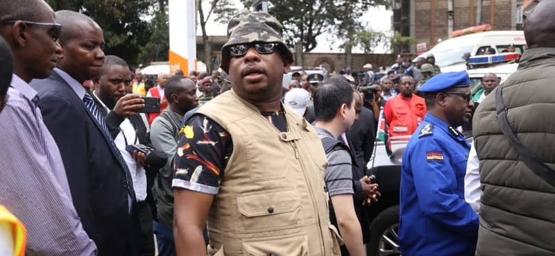 PHOTOS — Sonko Finally Shows Up At Riverside Drive Looking Like A Clown, With A Firearm In His Pocket