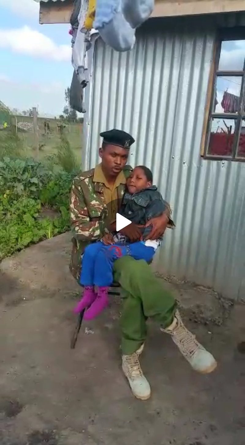 TOUCHING VIDEO — Police Officer Asks Kenyans To Stop Discriminating Physically Challenged Kids Like His Son
