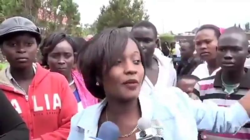 VIDEO: Drama As Angry Kenyan Woman Storms Into Wedding, Claims She Is Pregnant With The Bridegroom's Baby