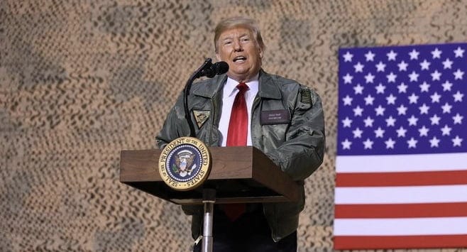 President Donald Trump In Surprise Visit To Iraq